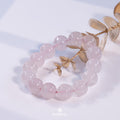Rose Quartz Sugar Cube Hexagram Bracelet