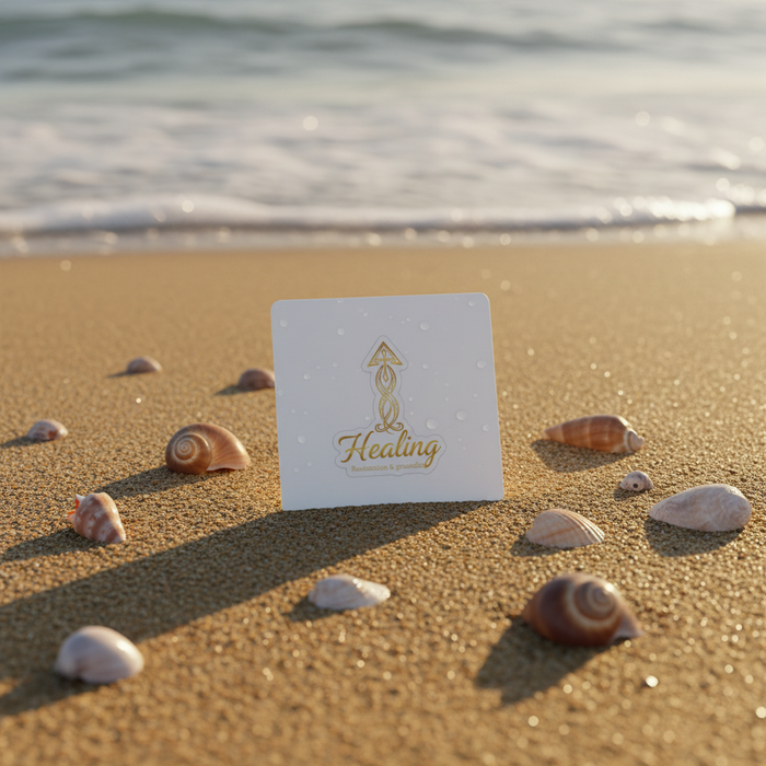 Salt & Fire Healing Sticker Beach Mockup