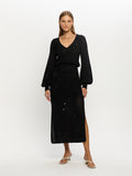 Samara Knit Dress Black Front 01