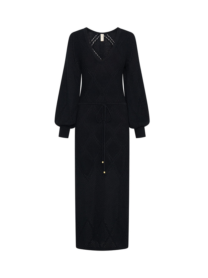 Samara Knit Dress Black Ghost
