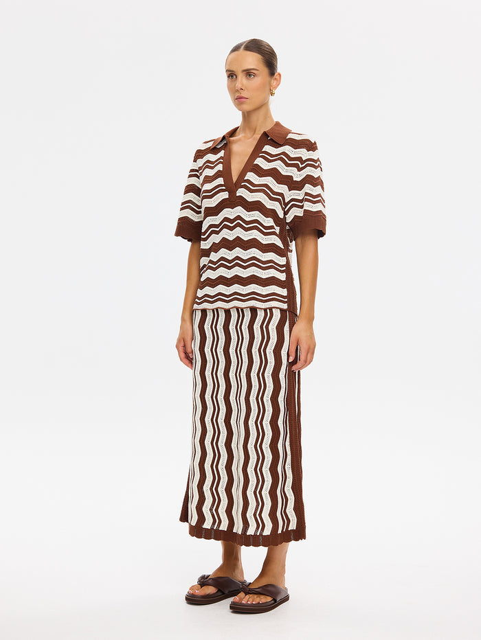 Sarah Knit Polo Top
