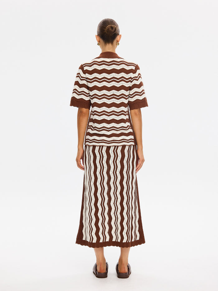 Sarah Knit Polo Top