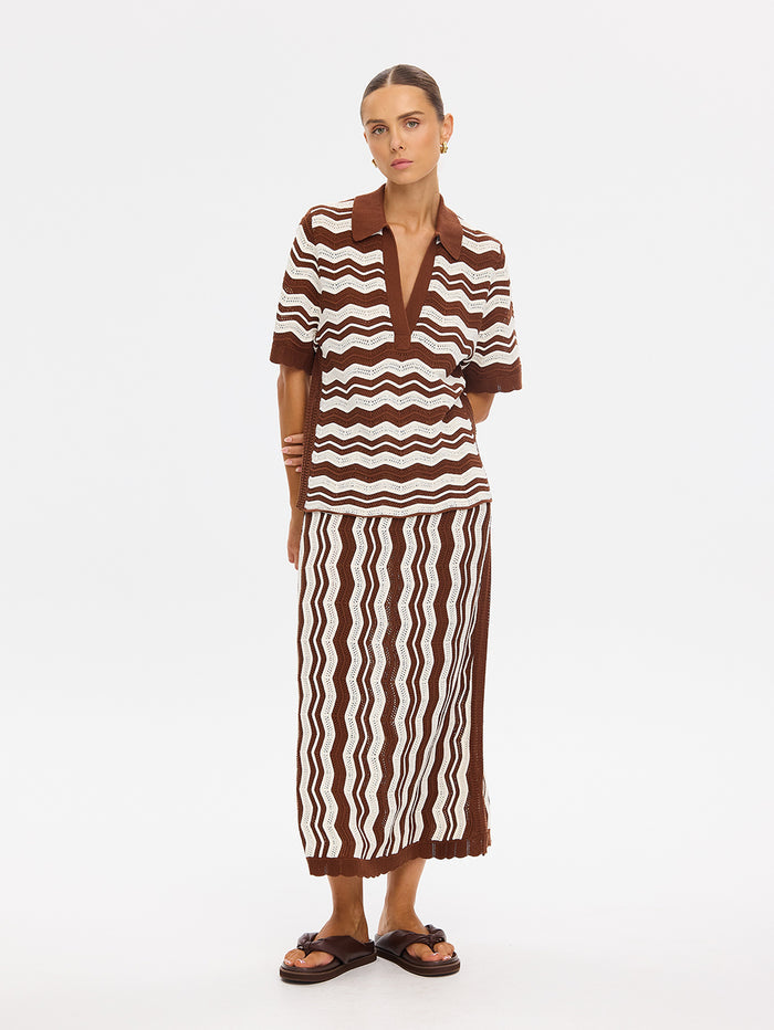 Sarah Knit Polo Top