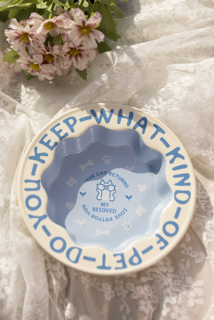 Scalloped Pet Bowl