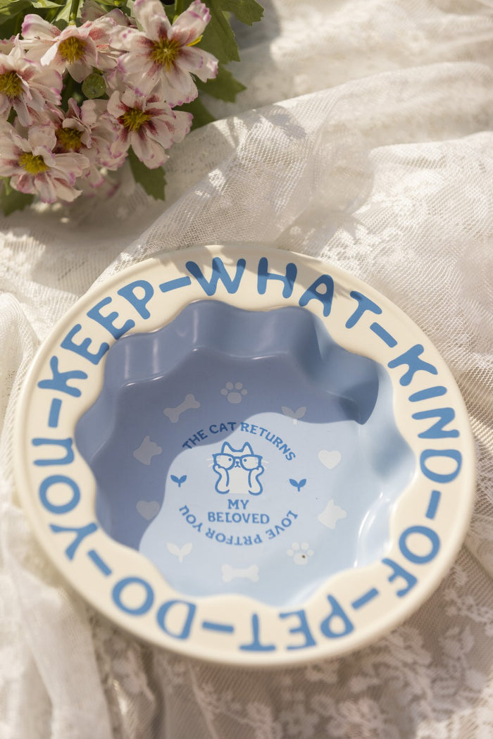 Scalloped Pet Bowl