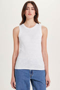 Signature Slub Crew Tank - Goldie LeWinter #color_white