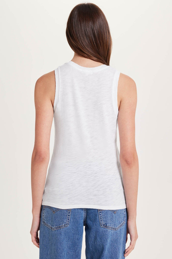 Signature Slub Crew Tank - Goldie LeWinter #color_white
