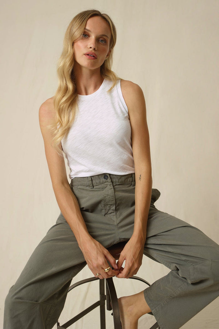 Signature Slub Crew Tank - Goldie LeWinter #color_white