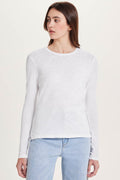 Signature Slub Long Sleeve Boy Tee - Goldie LeWinter #color_white