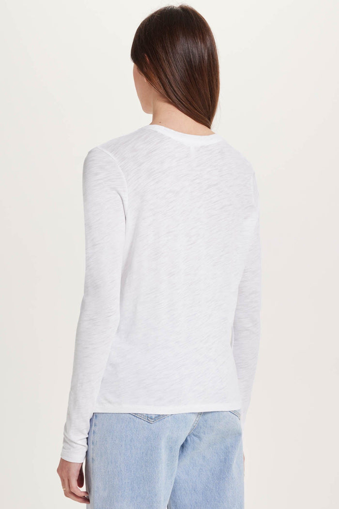 Signature Slub Long Sleeve Boy Tee - Goldie LeWinter #color_white