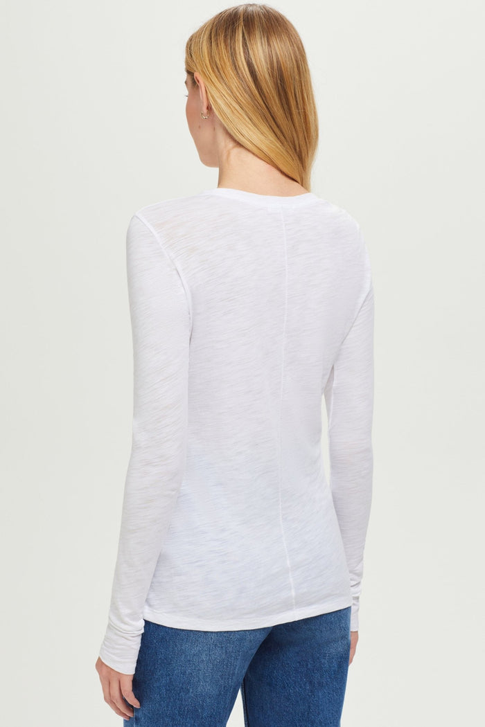 Signature Slub Long Sleeve Tee - Goldie LeWinter #color_white