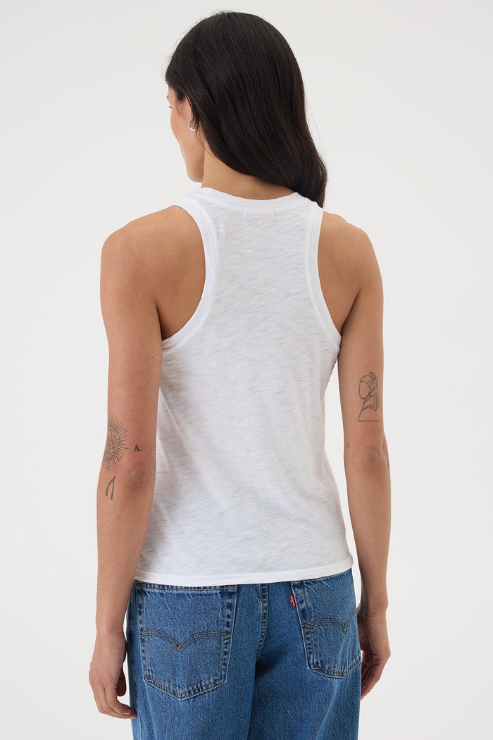 Signature Slub Racerback Tank - Goldie LeWinter #color_white