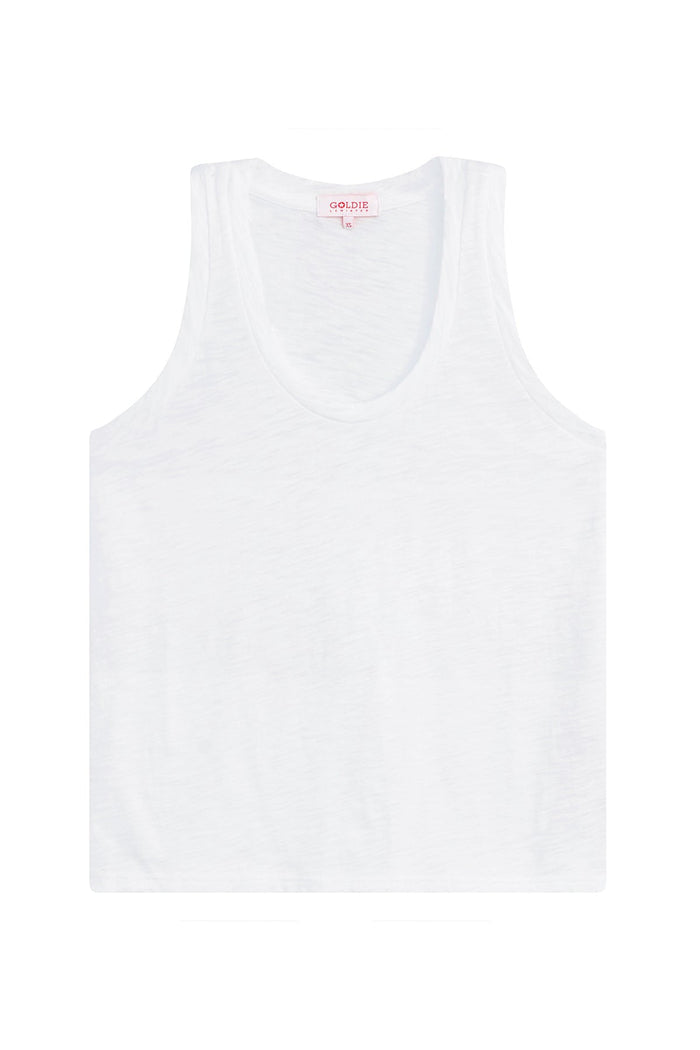 Signature Slub Racerback Tank - Goldie LeWinter #color_white