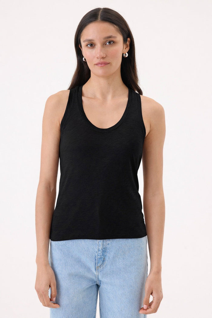 Signature Slub Racerback Tank - Goldie LeWinter #color_black