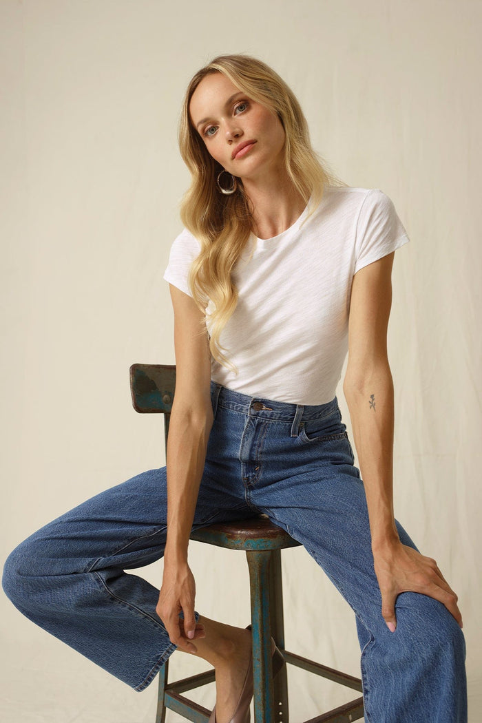 Signature Slub Tee - Goldie LeWinter #color_white