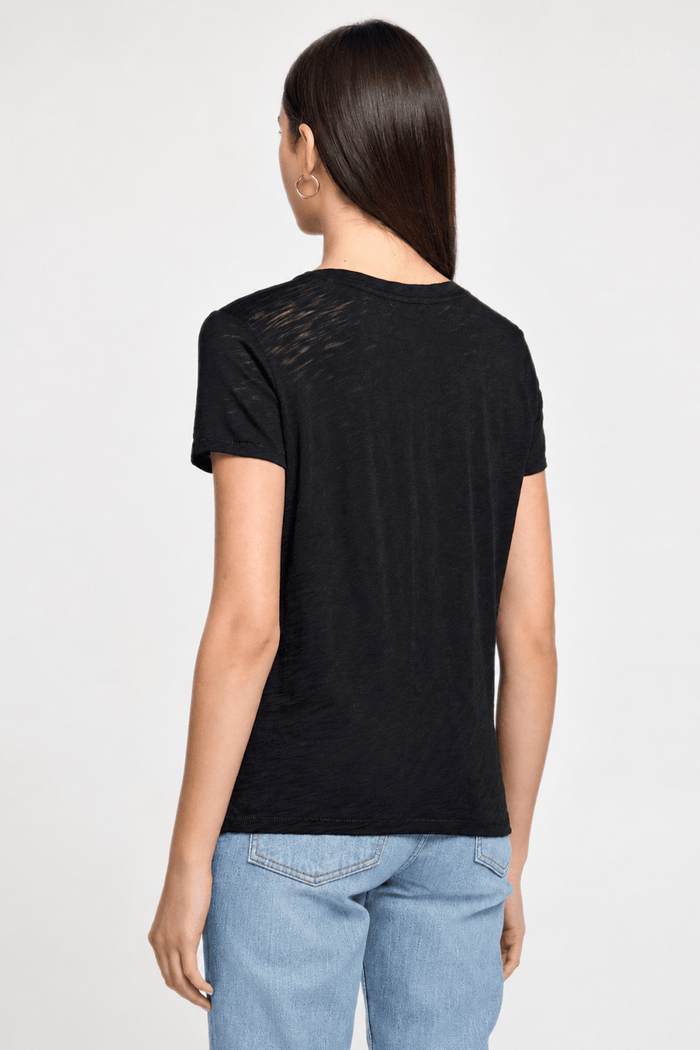 Signature Slub V Neck Boy Tee - Goldie LeWinter #color_black