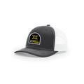 Snap-Back Trucker Hat with Patch - Black/ White