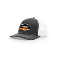 Snap-Back Trucker Hat with Patch - Black/ White