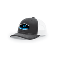 Snap-Back Trucker Hat with Patch - Black/ White