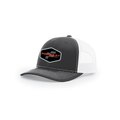 Snap-Back Trucker Hat with Patch - Black/ White
