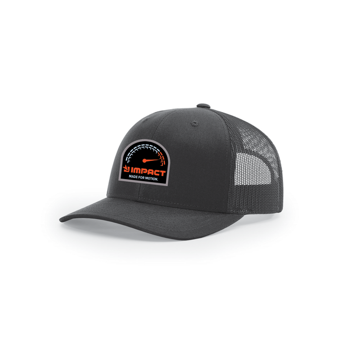 Snap-Back Trucker Hat with Patch - Black