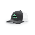 Snap-Back Trucker Hat with Patch - Black/White