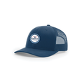 Snap-Back Trucker Hat with Patch - Light Blue