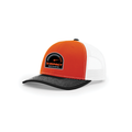 Snap-Back Trucker Hat with Patch - Orange/ White/ Black