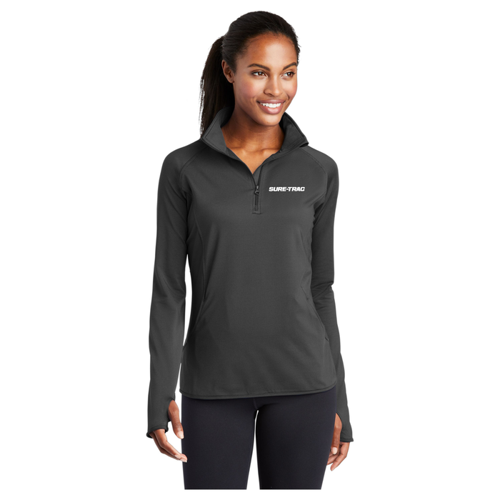Sport-Tek® Ladies Sport-Wick® Stretch 1/4-Zip Pullover