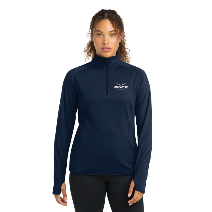 Sport-Tek® Ladies Sport-Wick® Stretch 1/4-Zip Pullover