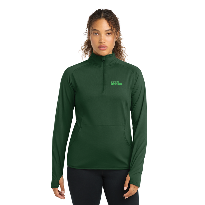 Sport-Tek® Ladies Sport-Wick® Stretch 1/4-Zip Pullover