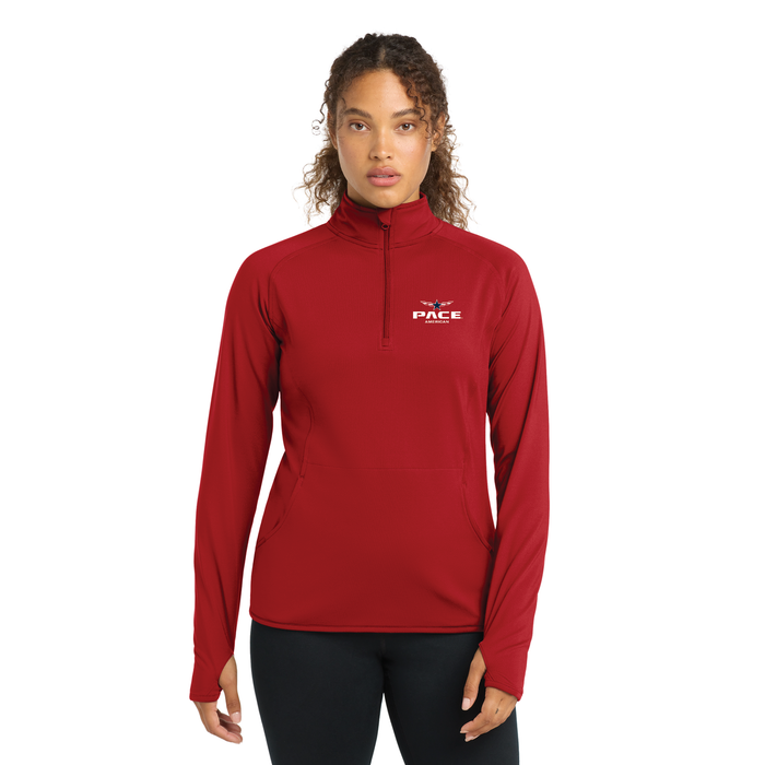 Sport-Tek® Ladies Sport-Wick® Stretch 1/4-Zip Pullover