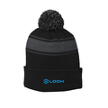 Sport-Tek® Stripe Pom Pom Beanie