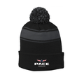 Sport-Tek® Stripe Pom Pom Beanie