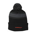 Sport-Tek® Stripe Pom Pom Beanie