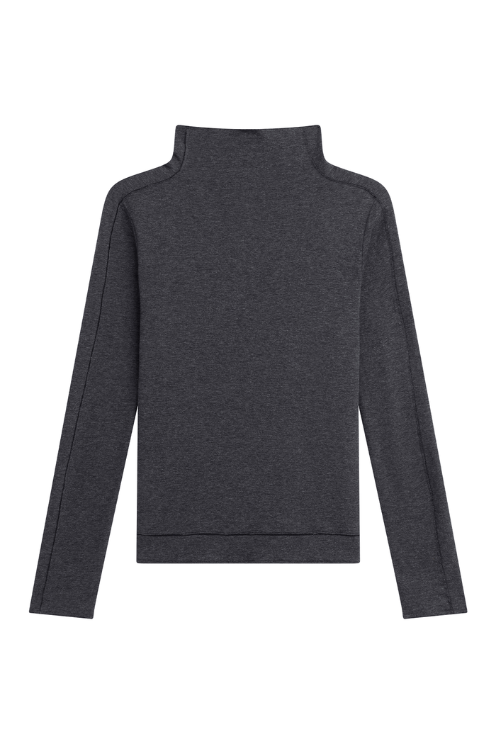 Stella Funnel Neck Pullover - Goldie LeWinter #color_charcoal heather