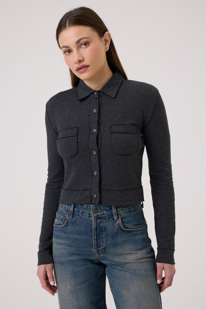Stella Jacket - Goldie LeWinter #color_charcoal heather