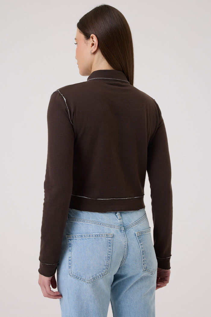 Stella Jacket - Goldie LeWinter #color_coffee / gray heather