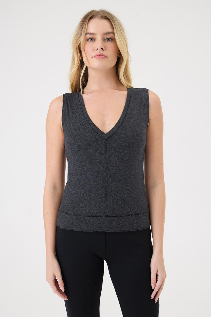Stella Vest - Goldie LeWinter #color_charcoal heather