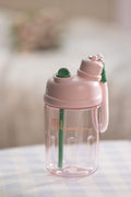 Stylish Portable Dual Sip Fruit Tea Mug with Straw