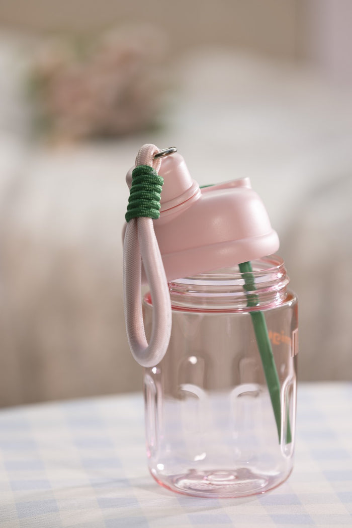 Stylish Portable Dual Sip Fruit Tea Mug with Straw
