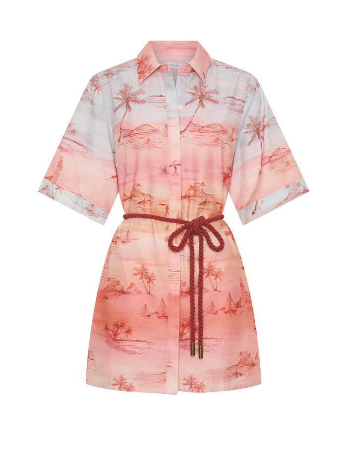 Sunset Shirt Mini Dress