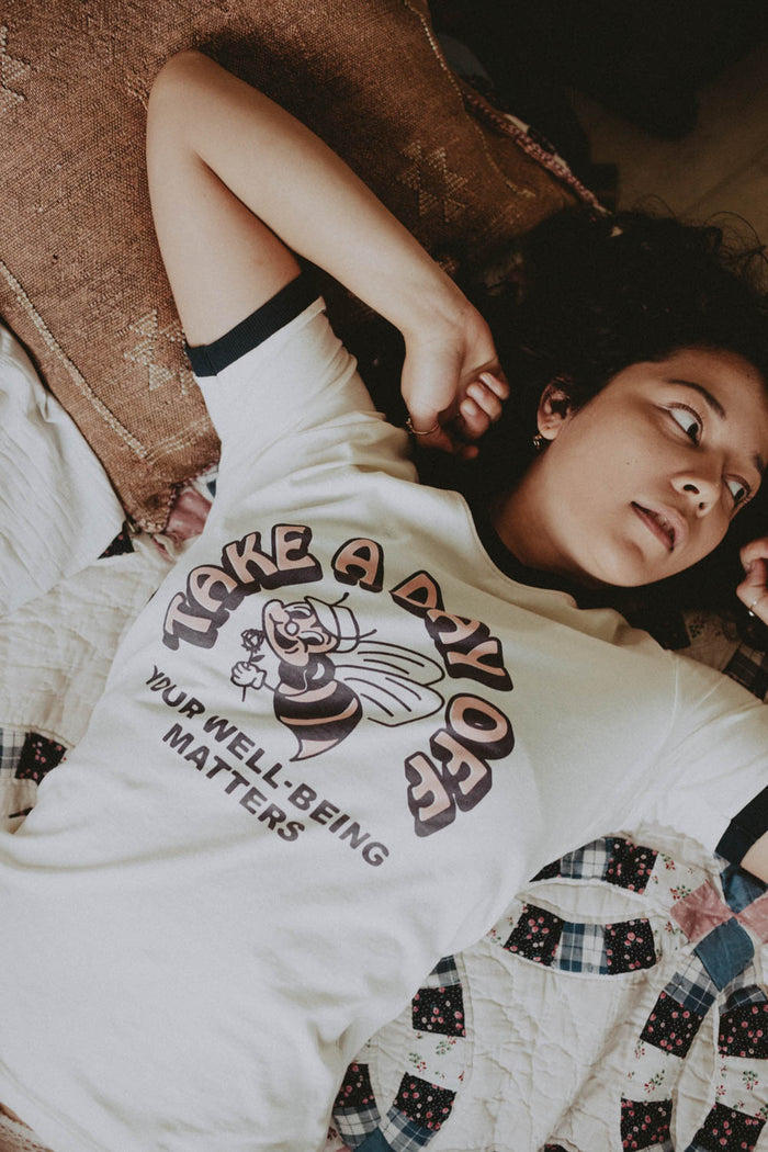 Take A Day Off Fitted Ringer by The Bee & The Fox