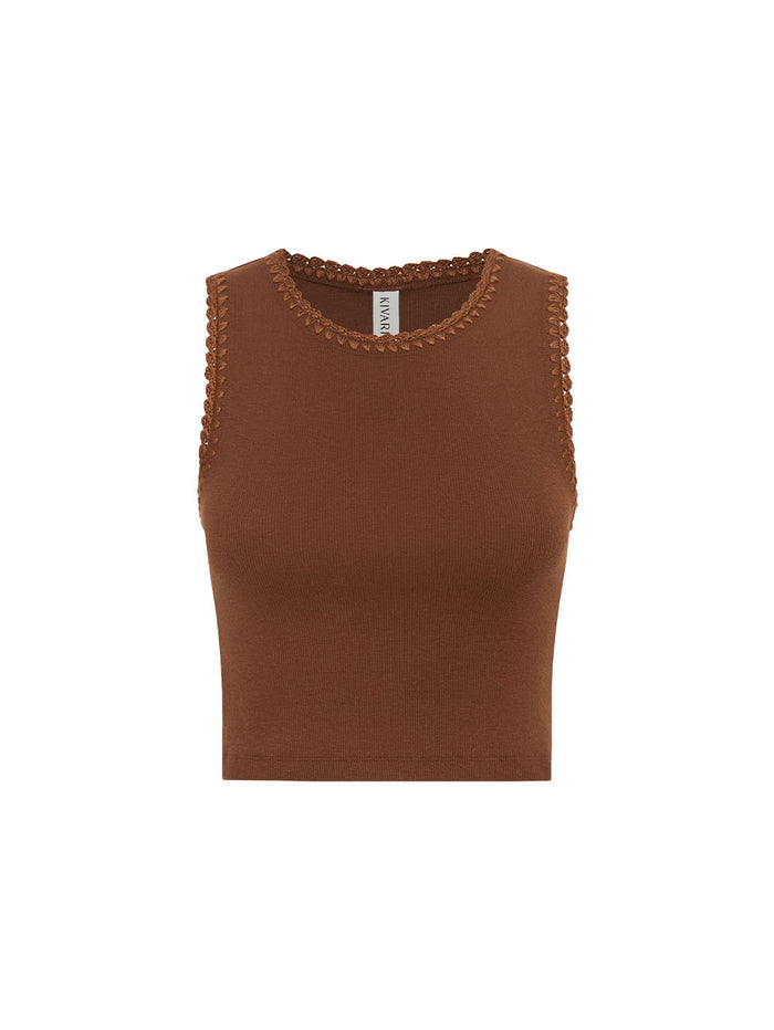 Tallulah High Neck Crop Tank