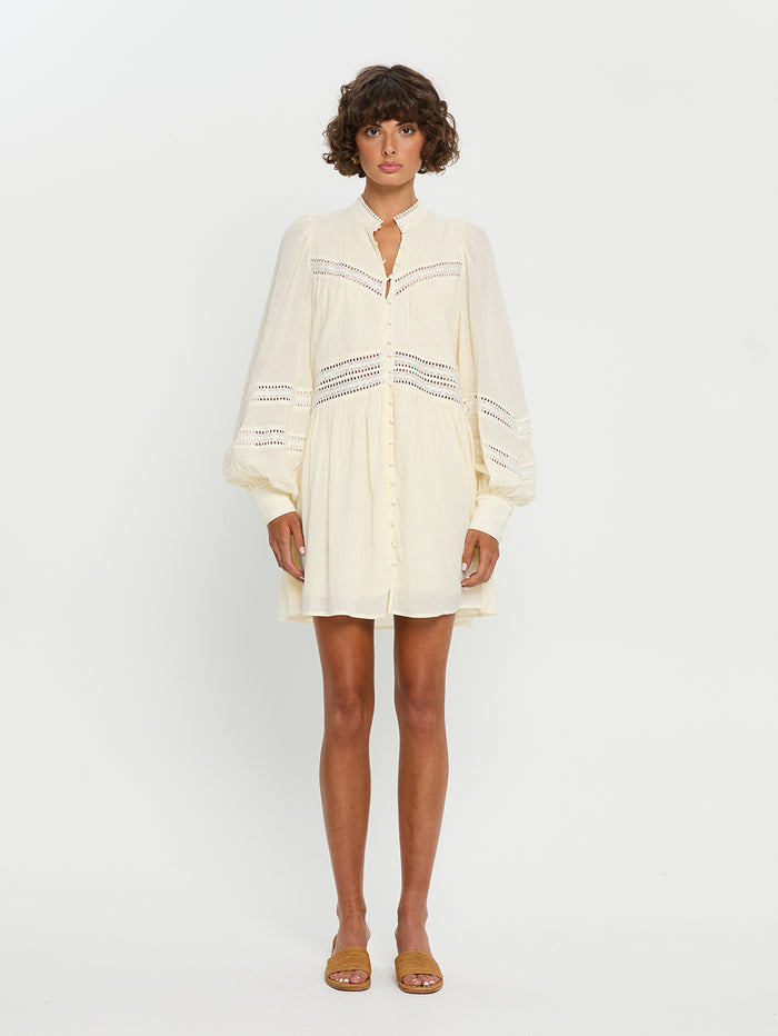 KIVARI Tana Mini Dress Natural