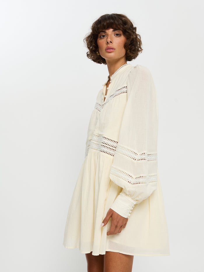 KIVARI Tana Mini Dress Natural