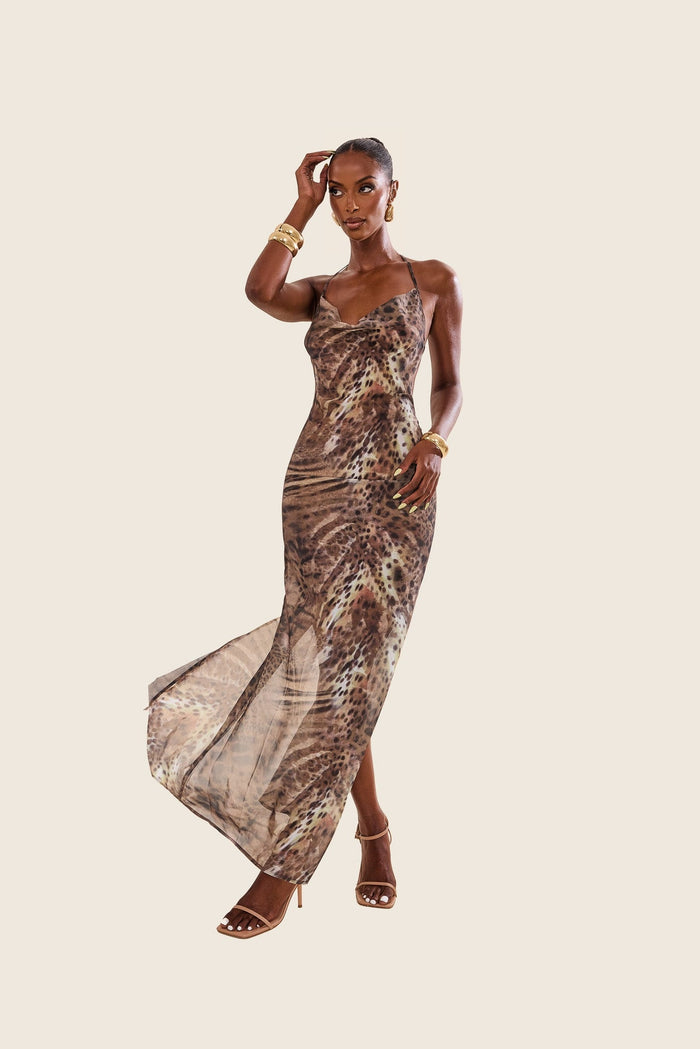 The Aayla Maxi in Animal Print