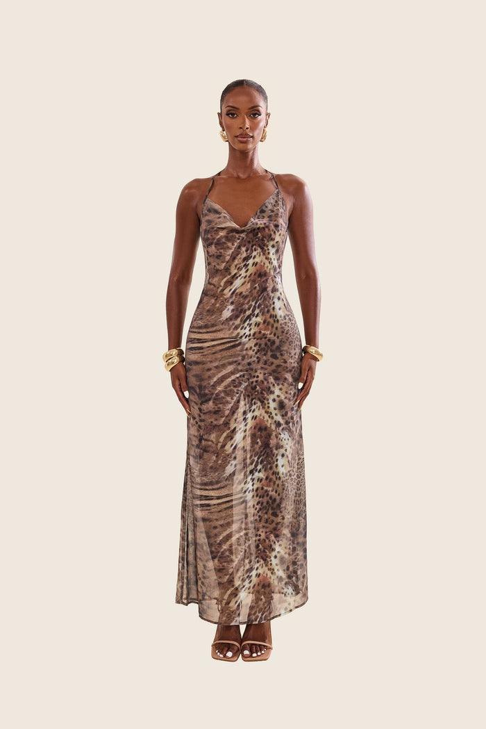 The Aayla Maxi in Animal Print
