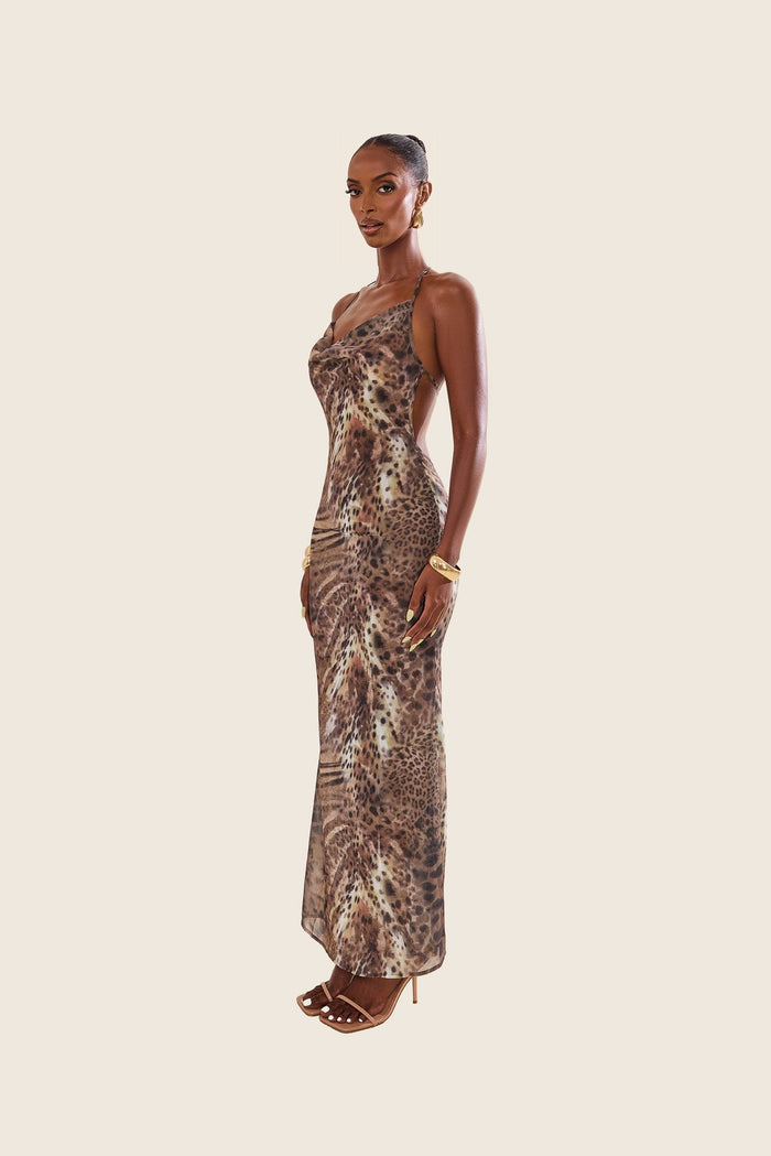 The Aayla Maxi in Animal Print