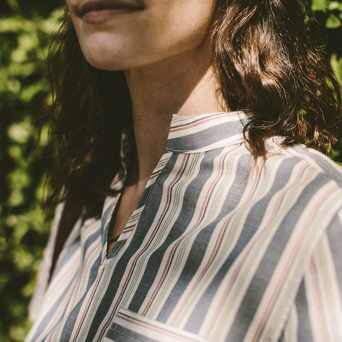 The Abbot Popover in Surf Stripe